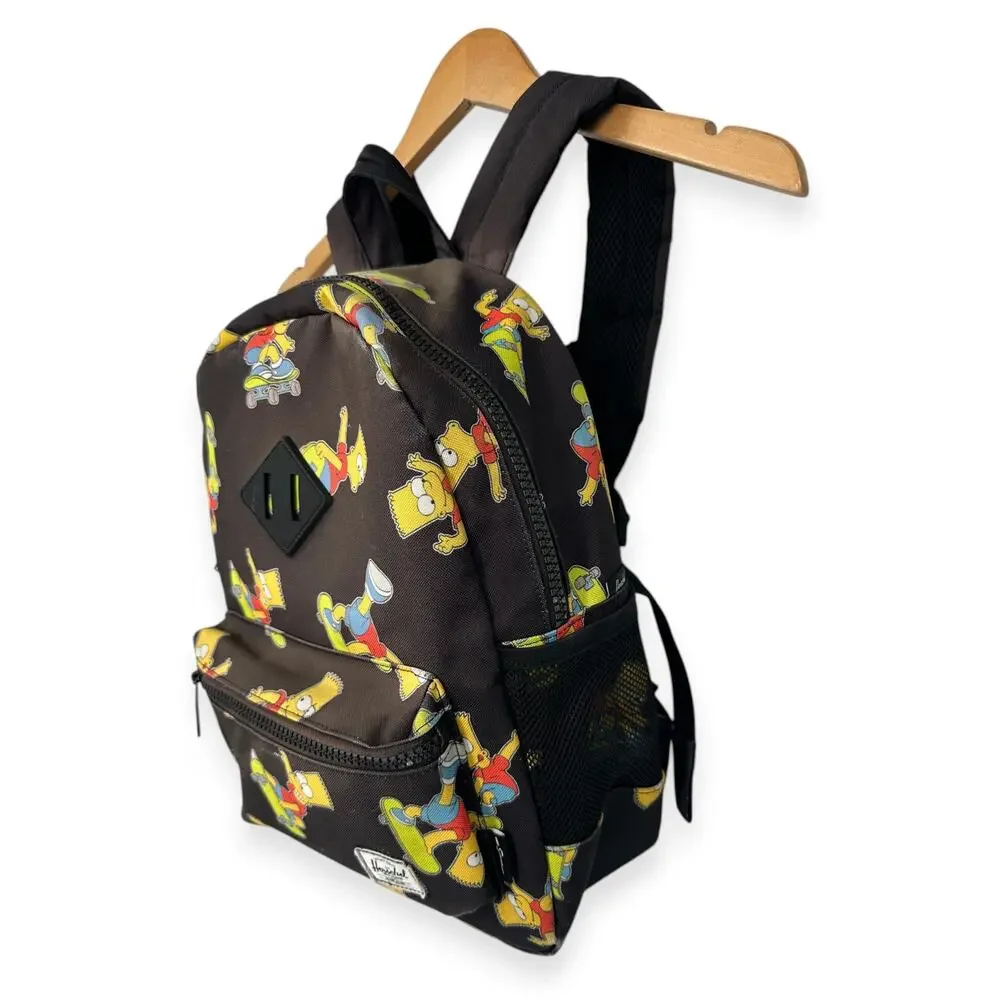 Herschel Supply Co. x The Simpsons Bart Classic XL Black School Backpack Bag - Picture 3 of 10